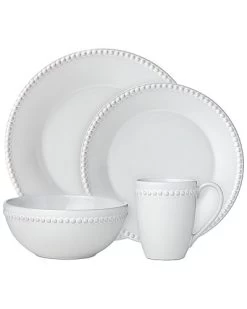 Lenox French Carved Pearl 4PC Dinnerware Set Home
