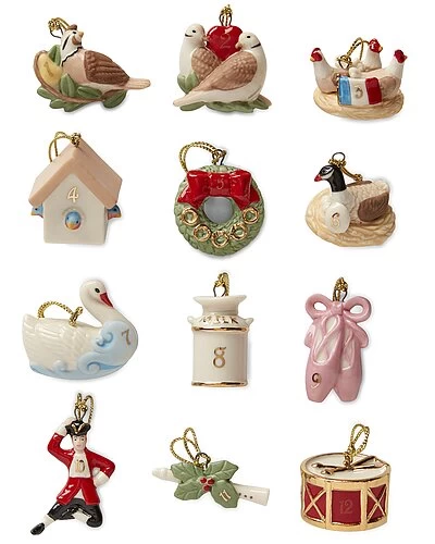 Lenox Twelve Days Of Christmas Mini 12pc Ornament Set Home